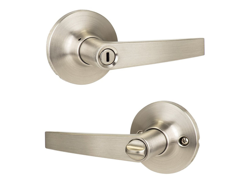 The Sure-Loc Cedar Lever in Satin Nickel finish