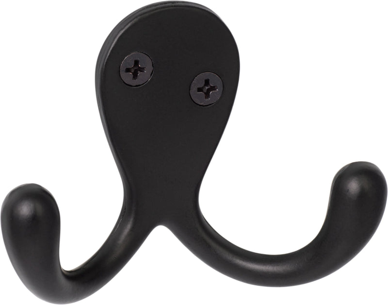 Sure-Loc Coat and Hat Hook in Flat Black finish