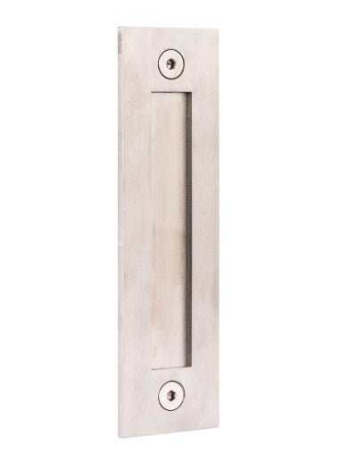 The Sure-Loc Flush Mounted Barn Door Handle in Satin Nickel finish