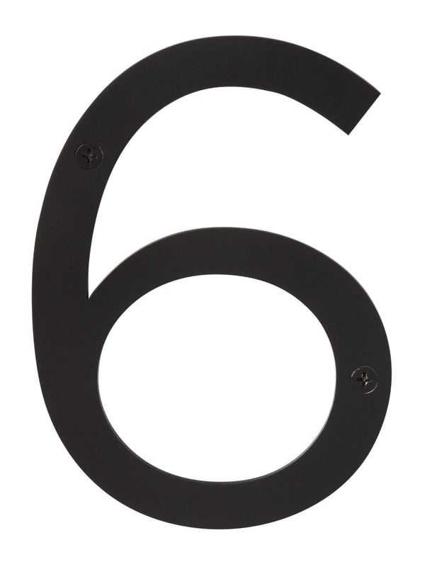 Sure-Loc House Number, 6", No. 6 in Vintage Bronze finish