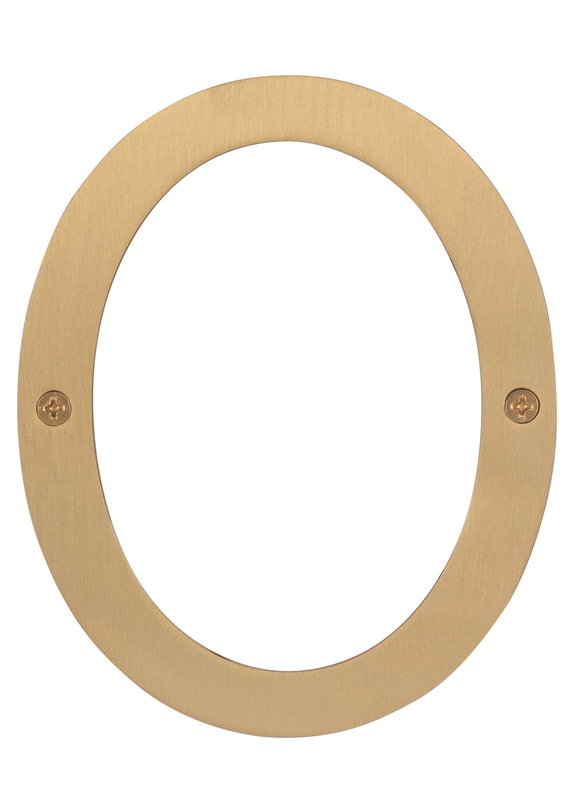 Sure-Loc House number, 6", No. 0 in Satin Brass finish