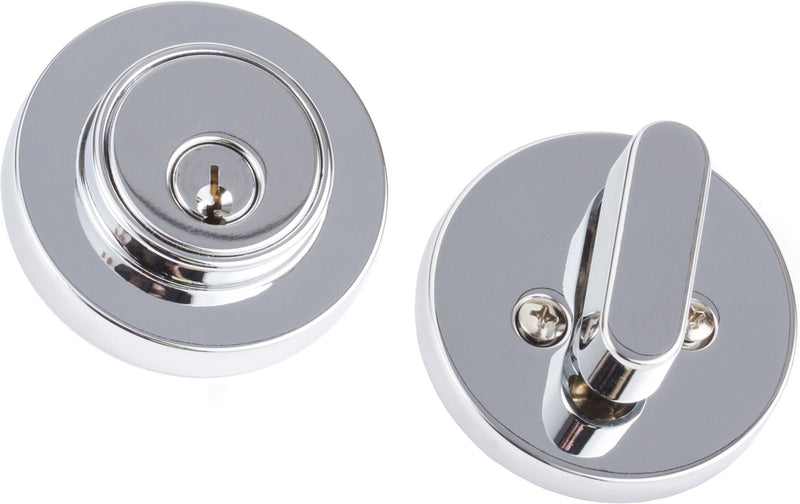 Sure-Loc Modern Single Cylinder Deadbolt in Polished Chrome finish