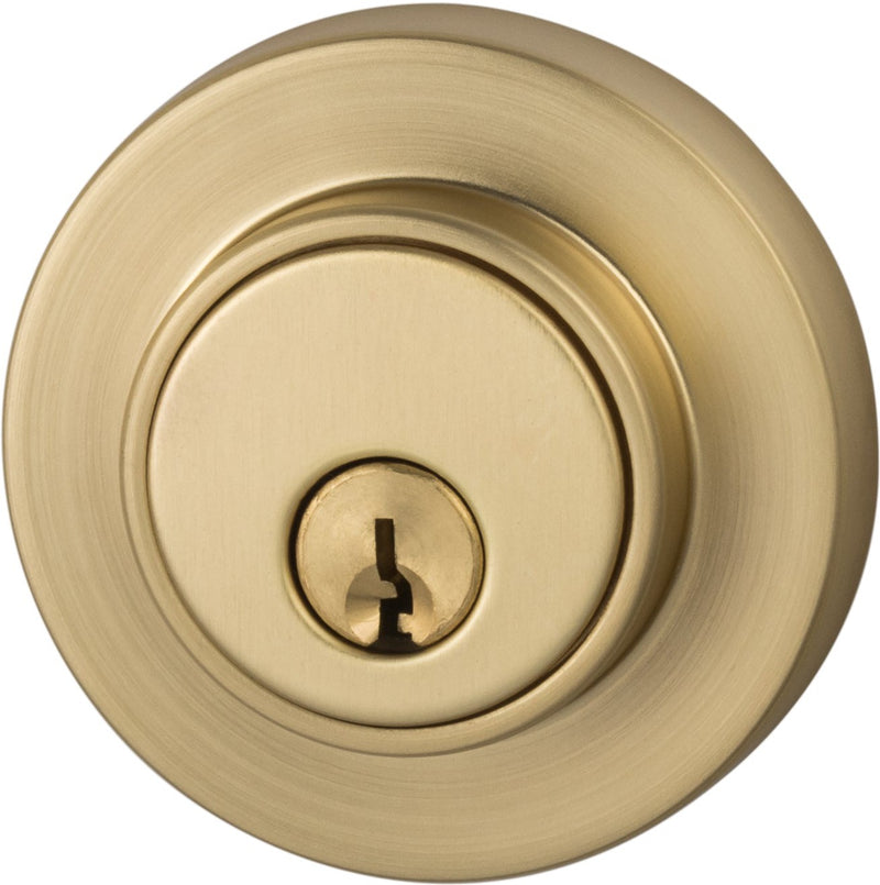 Sure-Loc Modern Single Cylinder Deadbolt in Satin Brass finish