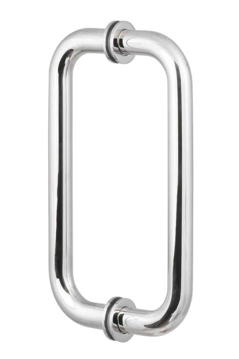 Sure-Loc Shower Door Handle, C Shape, 2-Sided in Polished Chrome finish