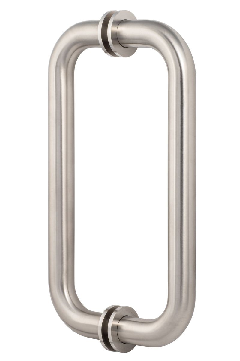Sure-Loc Shower Door Handle, C Shape, 2-Sided in Satin Stainless Steel finish