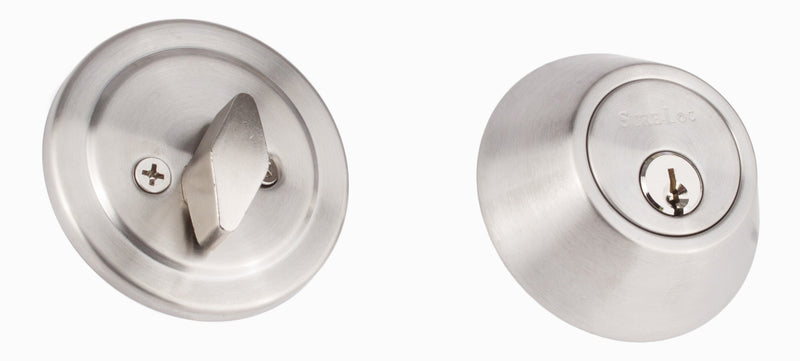 Sure-Loc Single Cylinder Deadbolt in Satin Stainless Steel finish