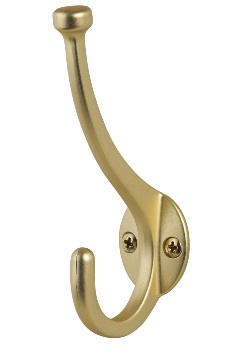 Sure-Loc Small Pilltop Coat Hook in Satin Brass finish