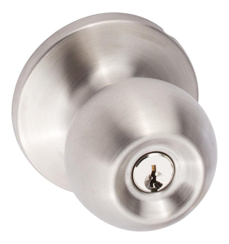 Sure-Loc Tahoe Entry Knobset in Satin Stainless Steel finish