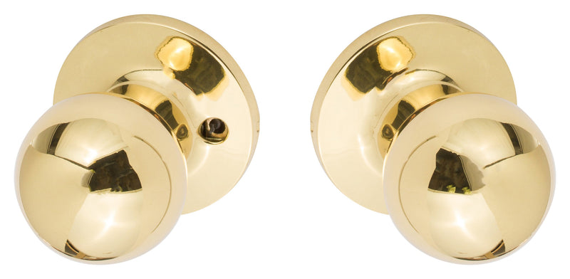 Sure-Loc Tahoe Passage Knobset in Polished Brass finish