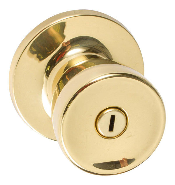 Sure-Loc Tulip Privacy Knobset in Polished Brass finish