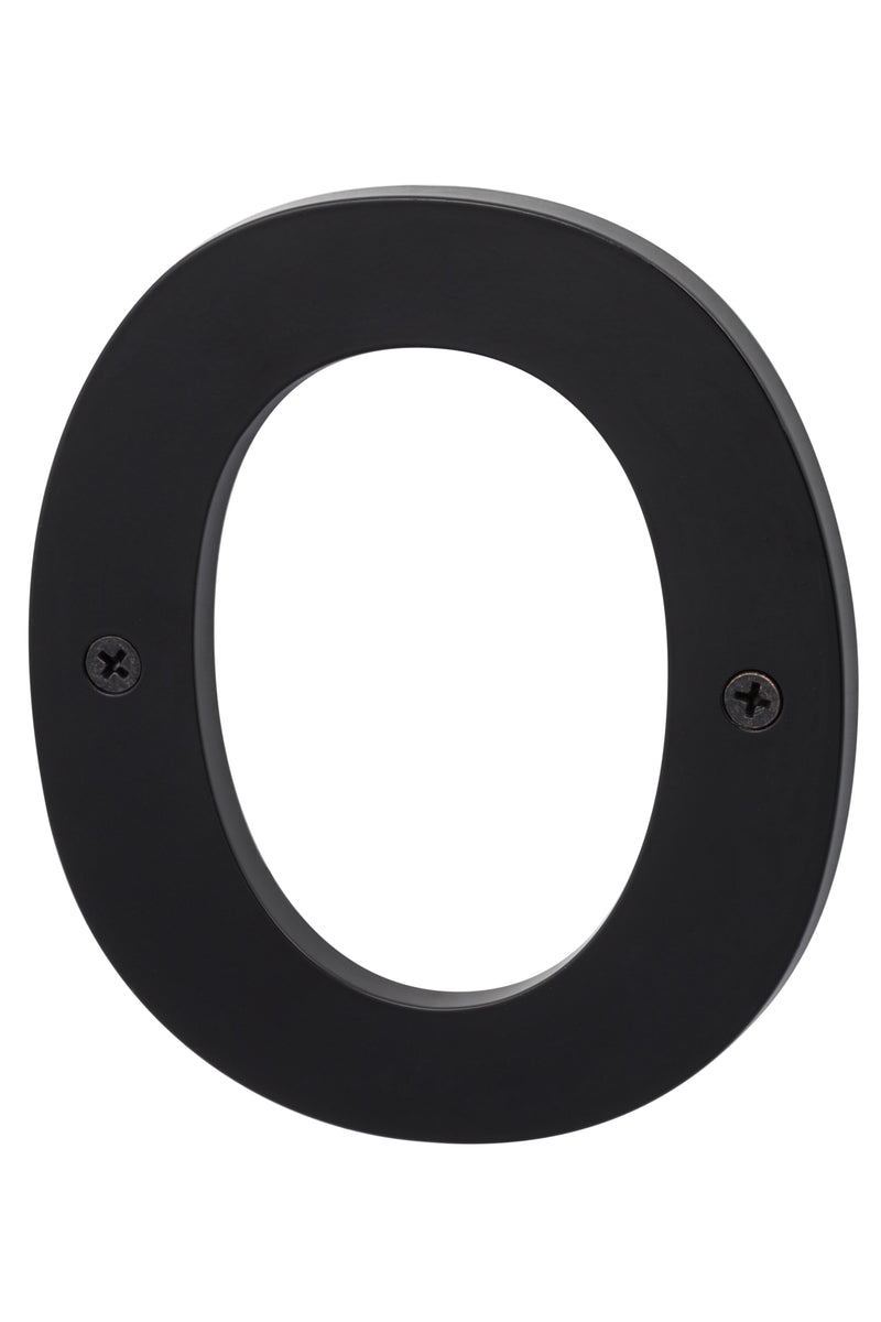 Sure-Loc Zinc House Number 5", No. 0 in Flat Black finish