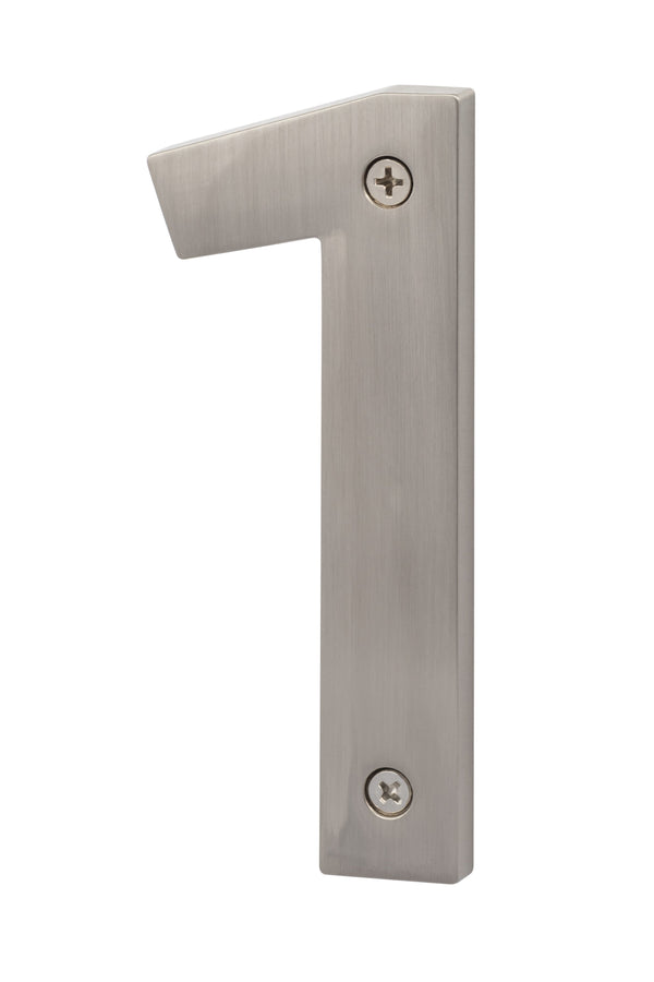 Sure-Loc Zinc House Number 5", No. 1 in Satin Nickel finish