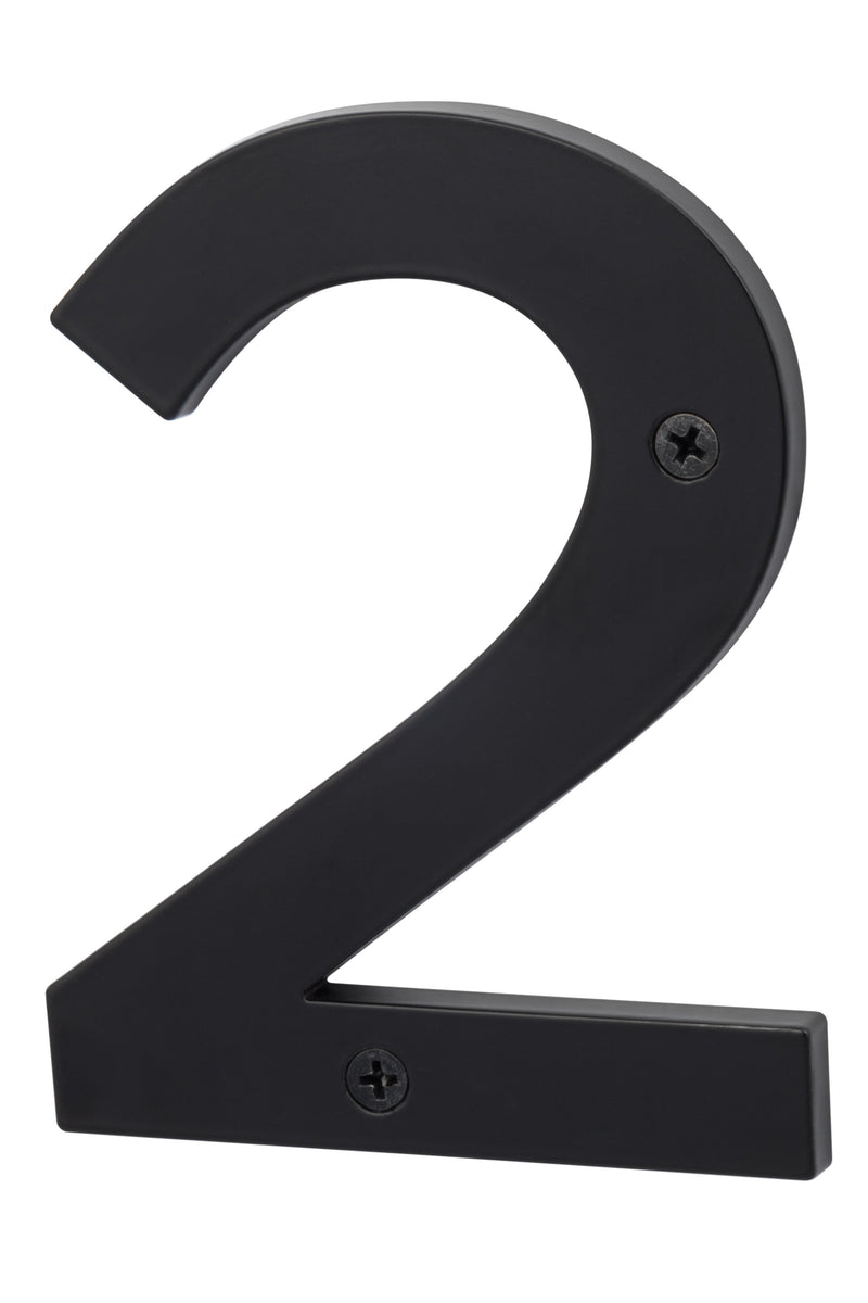 Sure-Loc Zinc House Number 5", No. 2 in Flat Black finish