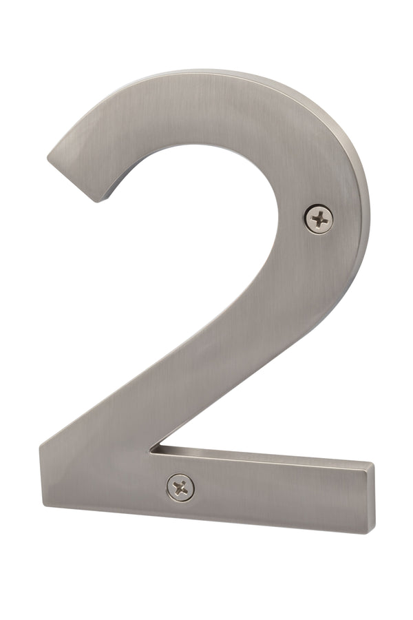 Sure-Loc Zinc House Number 5", No. 2 in Satin Nickel finish