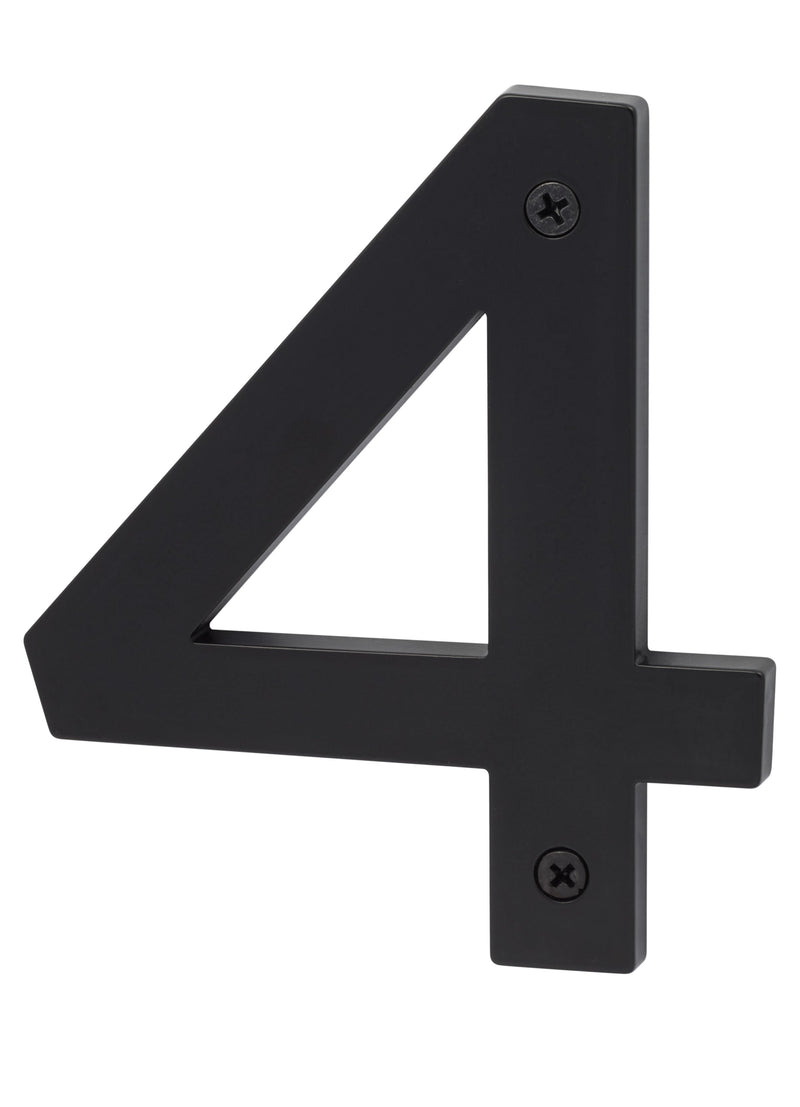 Sure-Loc Zinc House Number 5", No. 4 in Flat Black finish