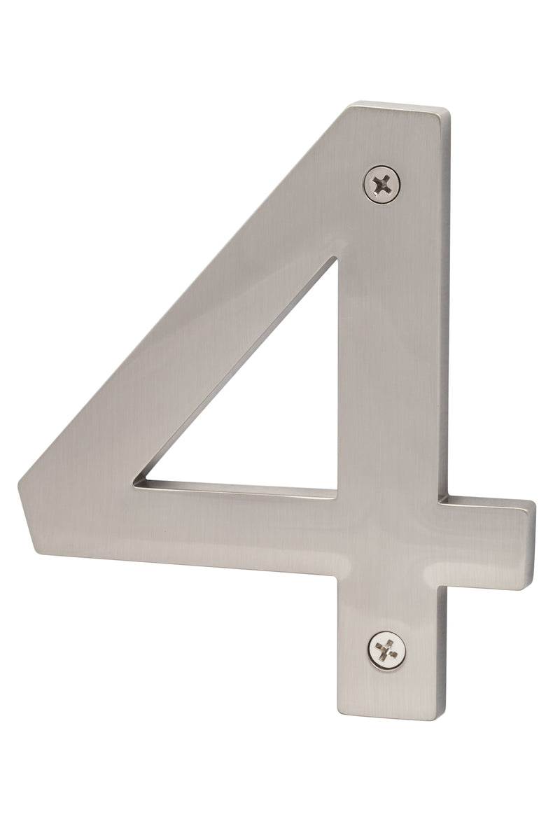 Sure-Loc Zinc House Number 5", No. 4 in Satin Nickel finish