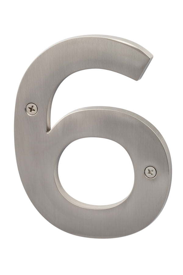 Sure-Loc Zinc House Number 5", No. 6 in Satin Nickel finish