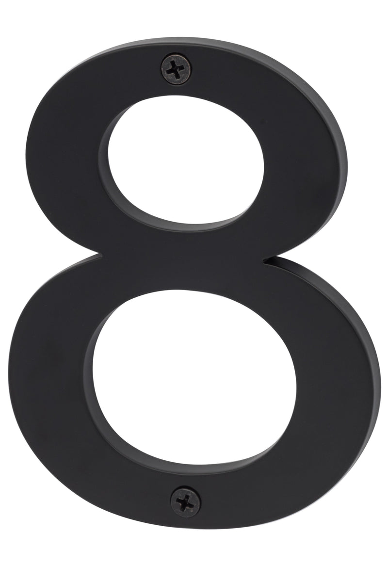 Sure-Loc Zinc House Number 5", No. 8 in Flat Black finish