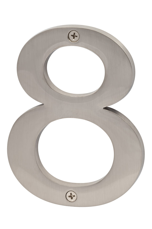 Sure-Loc Zinc House Number 5", No. 8 in Satin Nickel finish