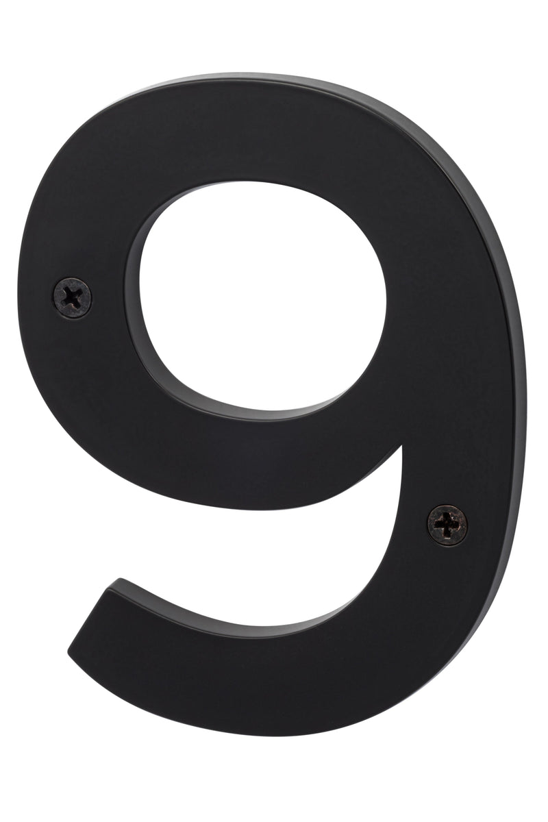Sure-Loc Zinc House Number 5", No. 9 in Flat Black finish