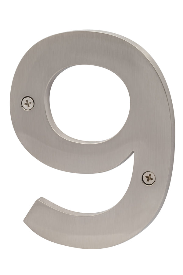 Sure-Loc Zinc House Number 5", No. 9 in Satin Nickel finish