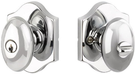 Yale Expressions Auburn Knob with Everly Rosette in Polished Chrome finish