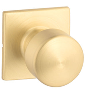 Yale Expressions Dummy Pair Dylan Knob with Marcel Rosette in Satin Brass finish