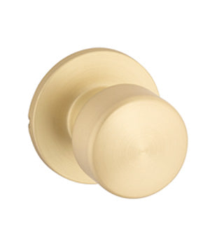 Yale Expressions Dummy Pair Dylan Knob with Owen Rosette in Satin Brass finish