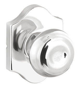 Yale Expressions Dummy Pair Lewiston Knob with Everly Rosette in Polished Chrome finish