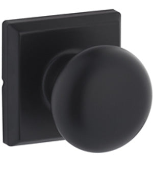 Yale Expressions Dummy Pair Walker Knob with Ellington Rosette in Flat Black finish