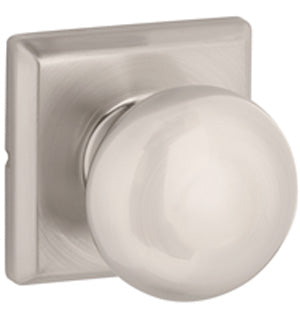 Yale Expressions Dummy Pair Walker Knob with Ellington Rosette in Satin Nickel finish