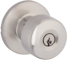 Yale Expressions Dylan Knob with Owen Rosette in Satin Nickel finish