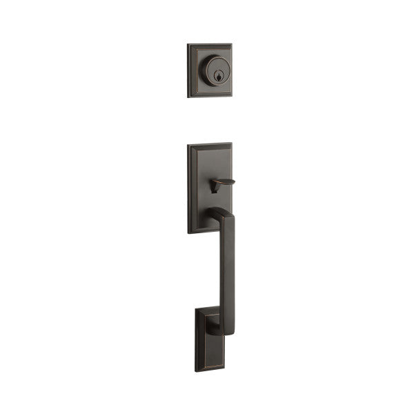 Yale Expressions Ellington Single Cylinder Exterior Handleset, Kwikset Keyway-Interior Trim Sold Separately in Oil Rubbed Bronze finish