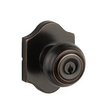 Yale Expressions Entry Lewiston Knob with Everly Rosette, Kwisket Keyway in Oil Rubbed Bronze finish