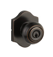 Yale Expressions Entry Lewiston Knob with Everly Rosette, Schlage Keyway in Oil Rubbed Bronze finish