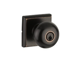 Yale Expressions Entry Walker Knob with Ellington Rosette, Kwikset Keyway in Oil Rubbed Bronze finish