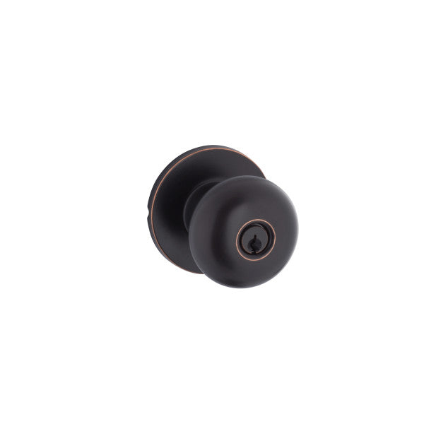 Yale Expressions Entry Walker Knob with Owen Rosette, Kwikset Keyway in Oil Rubbed Bronze finish
