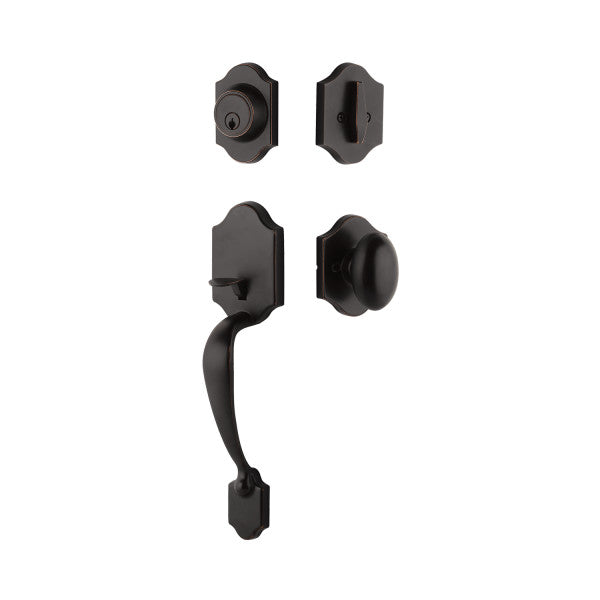 Yale Expressions Everly Single Cylinder Entry Set with Auburn Knob, Schlage Keyway in Oil Rubbed Bronze finish