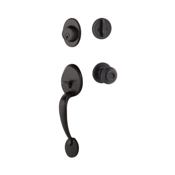 Yale Expressions Everly Single Cylinder Entry Set with Lewiston Knob, Kwikset Keyway in Oil Rubbed Bronze finish