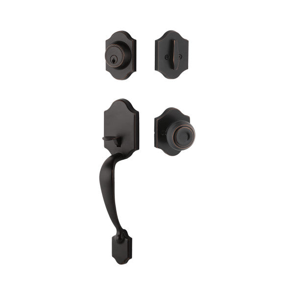 Yale Expressions Everly Single Cylinder Entry Set with Lewiston Knob, Schlage Keyway in Oil Rubbed Bronze finish