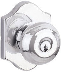 Yale Expressions Lewiston Knob with Everly Rosette in Polished Chrome finish