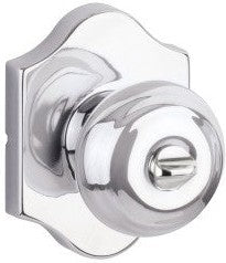 Yale Expressions Lewiston Knob with Everly Rosette in Polished Chrome finish