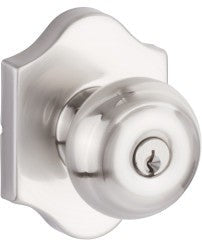 Yale Expressions Lewiston Knob with Everly Rosette in Satin Nickel finish