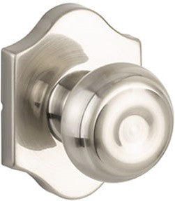 Yale Expressions Lewiston Knob with Everly Rosette in Satin Nickel finish