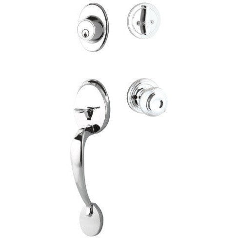 Yale Expressions Maguire Entry Set with Lewiston Knob in Polished Chrome finish