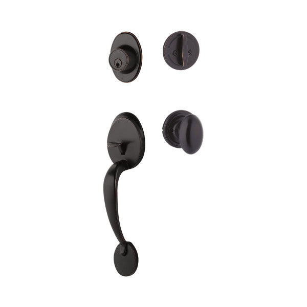 Yale Expressions Maguire Single Cylinder Entry Set with Auburn Knob, Schlage Keyway in Oil Rubbed Bronze finish