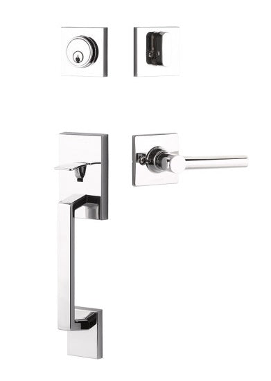 Yale Expressions Marcel Single Cylinder Entry Set with Interior Holden Lever, Schlage Keyway in Polished Chrome finish