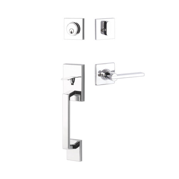 Yale Expressions Marcel Single Cylinder Entry Set with Interior Nils Lever, Wesier Keyway in Polished Chrome finish