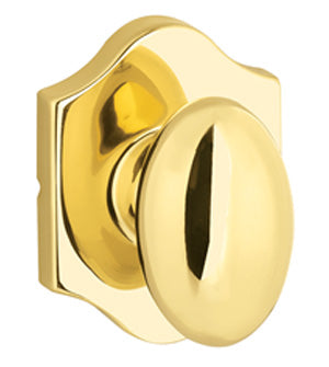 Yale Expressions Passage Auburn Knob with Everly Rosette in Polished Brass finish