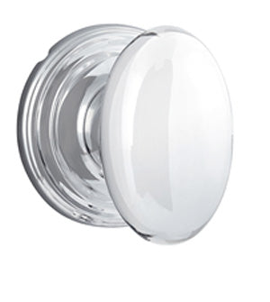 Yale Expressions Passage Auburn Knob with Maguire Rosette in Polished Chrome finish